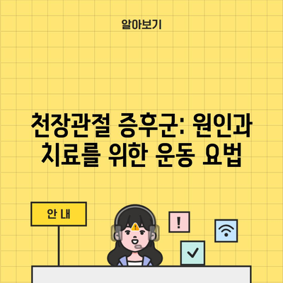 천장관절 증후군: 원인과 치료를 위한 운동 요법