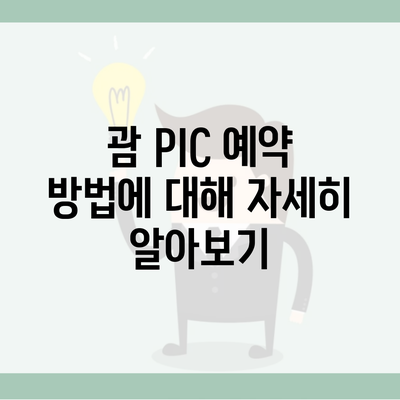 괌 PIC 예약 방법에 대해 자세히 알아보기