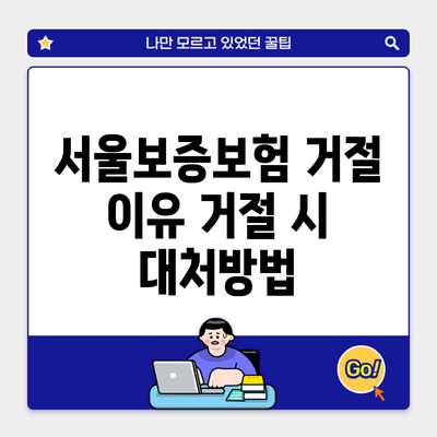 서울보증보험 거절 이유 거절 시 대처방법