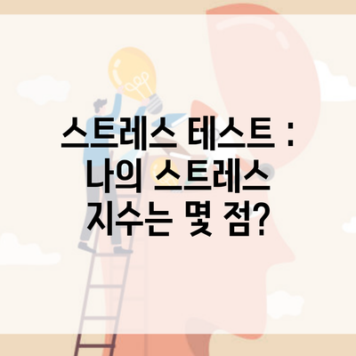 스트레스 테스트 : 나의 스트레스 지수는 몇 점?