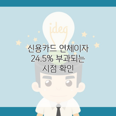 신용카드 연체이자 24.5% 부과되는 시점 확인