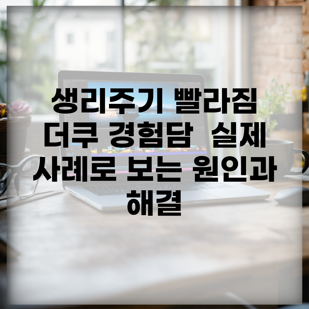 생리주기 빨라짐 더쿠 경험담 | 실제 사례로 보는 원인과 해결