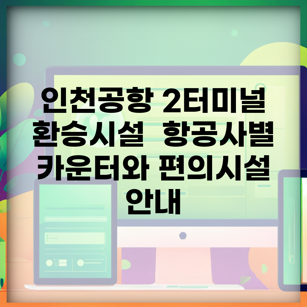 인천공항 2터미널 환승시설 | 항공사별 카운터와 편의시설 안내