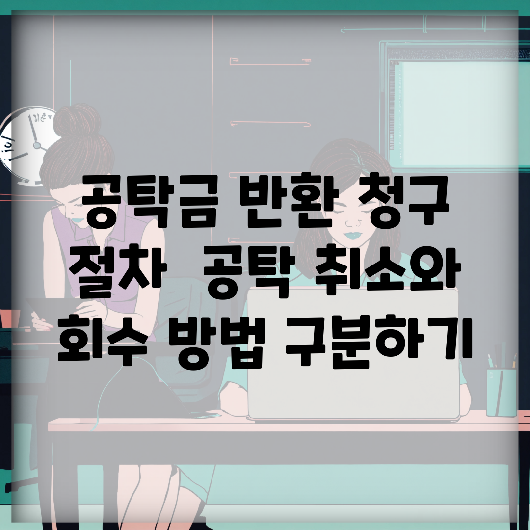 공탁금 반환 청구 절차 | 공탁 취소와 회수 방법 구분하기