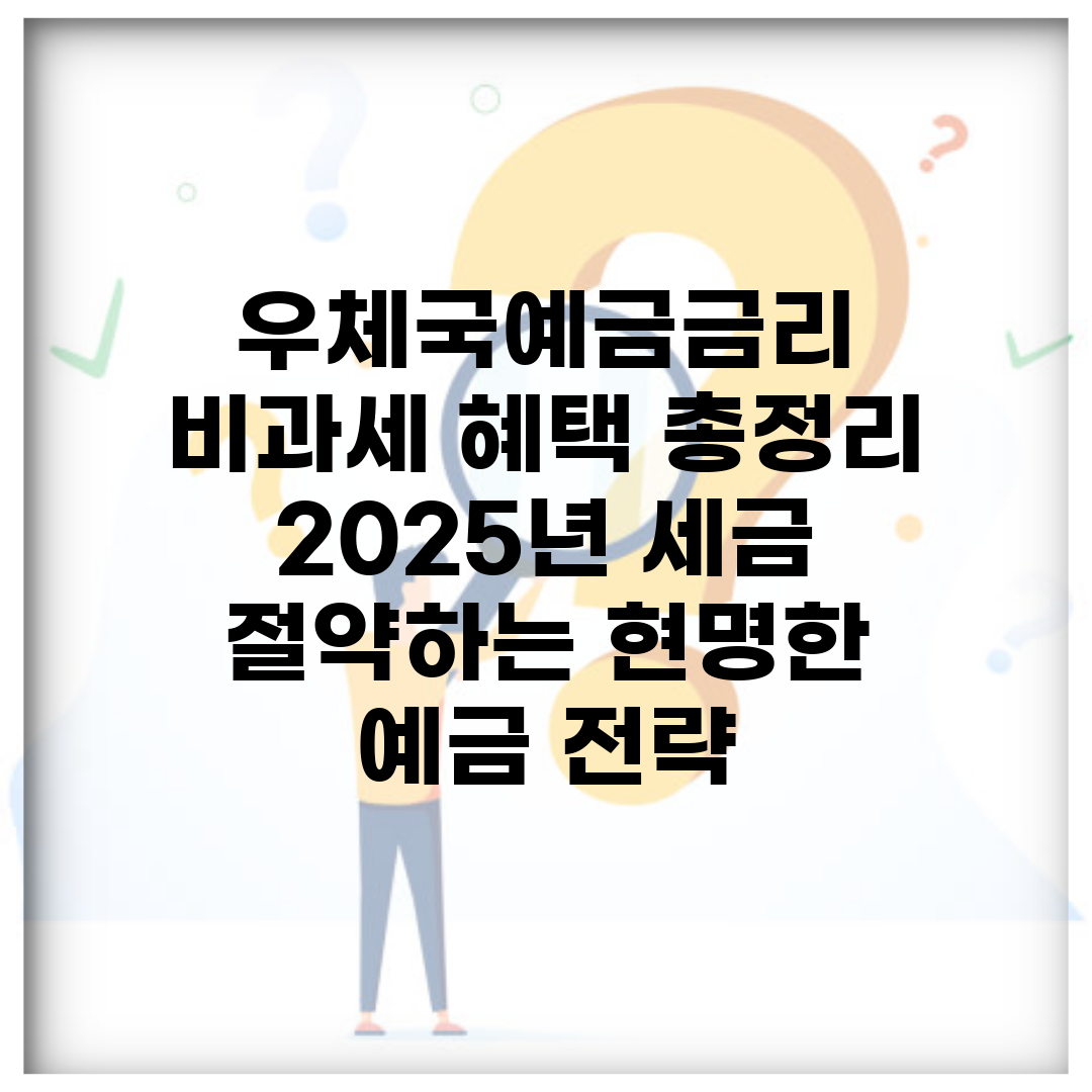 우체국예금금리 비과세 혜택 총정리 | 2025년 세금 절약하는 현명한 예금 전략