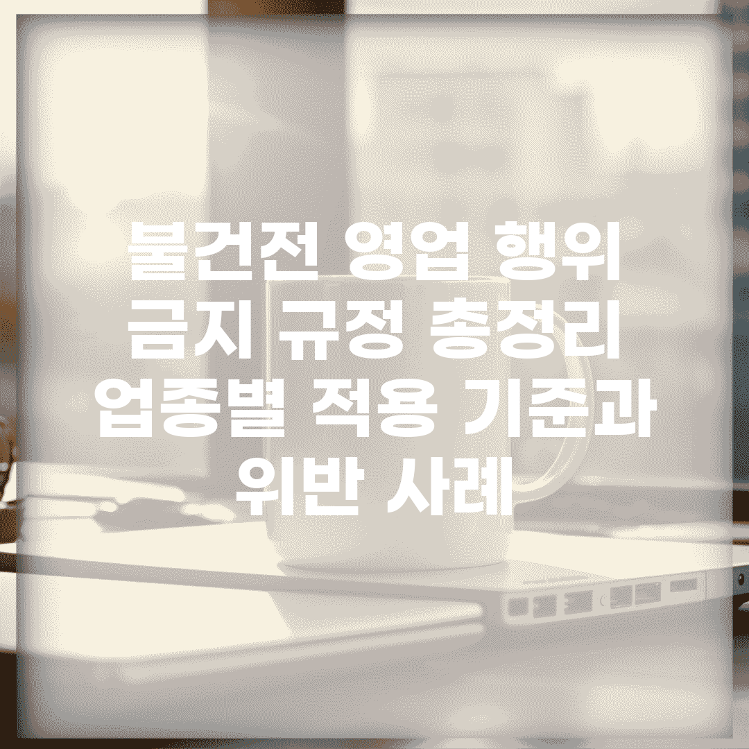 불건전 영업 행위 금지 규정 총정리 | 업종별 적용 기준과 위반 사례
