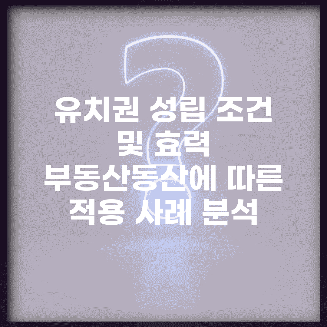 유치권 성립 조건 및 효력 | 부동산/동산에 따른 적용 사례 분석