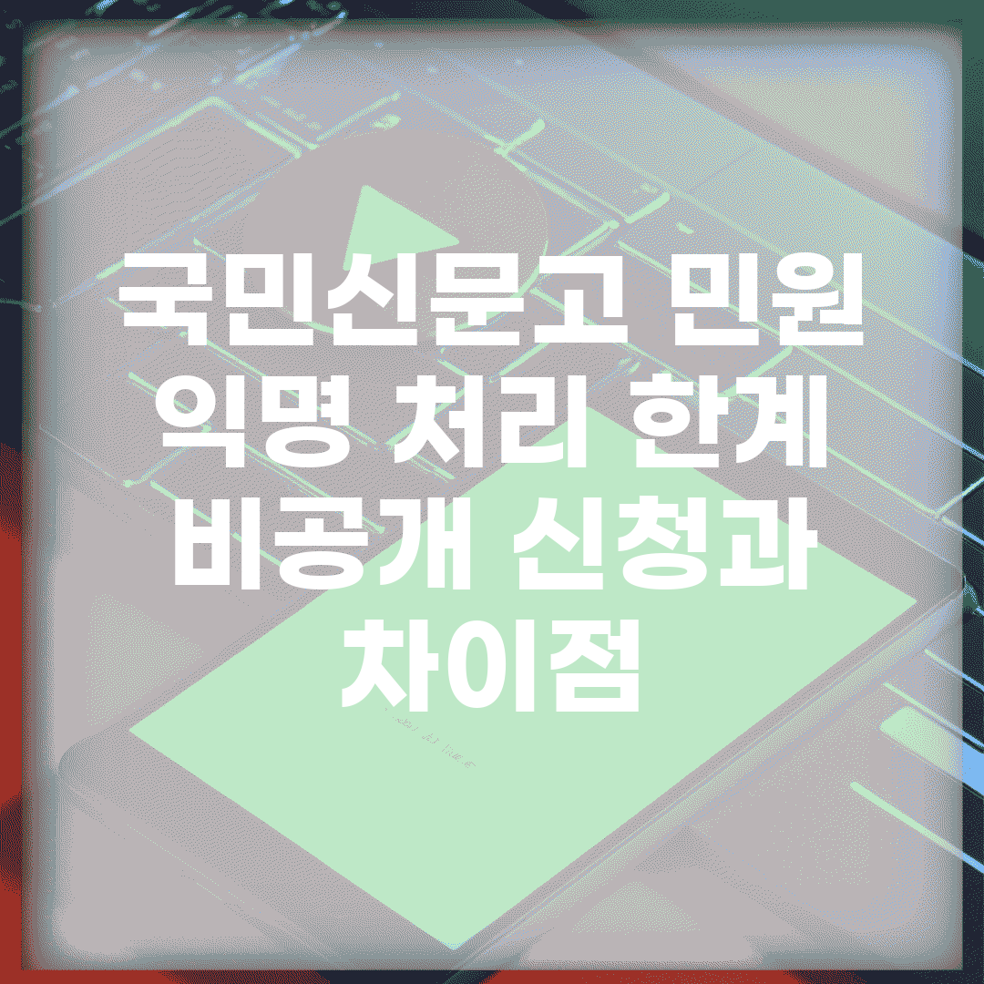 국민신문고 민원 익명 처리 한계 | 비공개 신청과 차이점