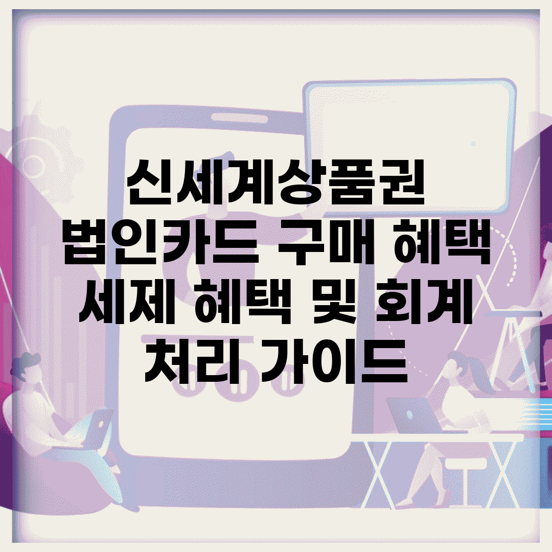 신세계상품권 법인카드 구매 혜택 | 세제 혜택 및 회계 처리 가이드