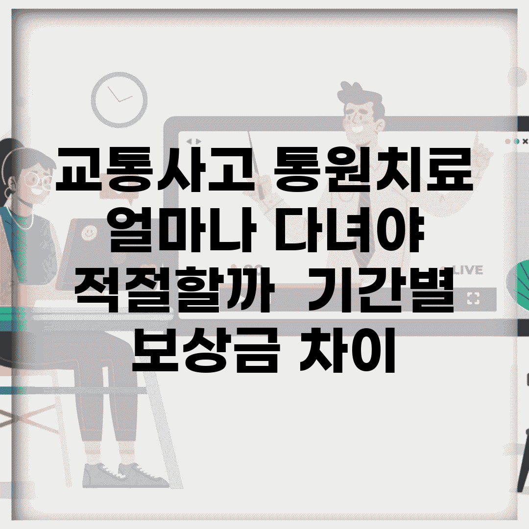 교통사고 통원치료 얼마나 다녀야 적절할까? | 기간별 보상금 차이