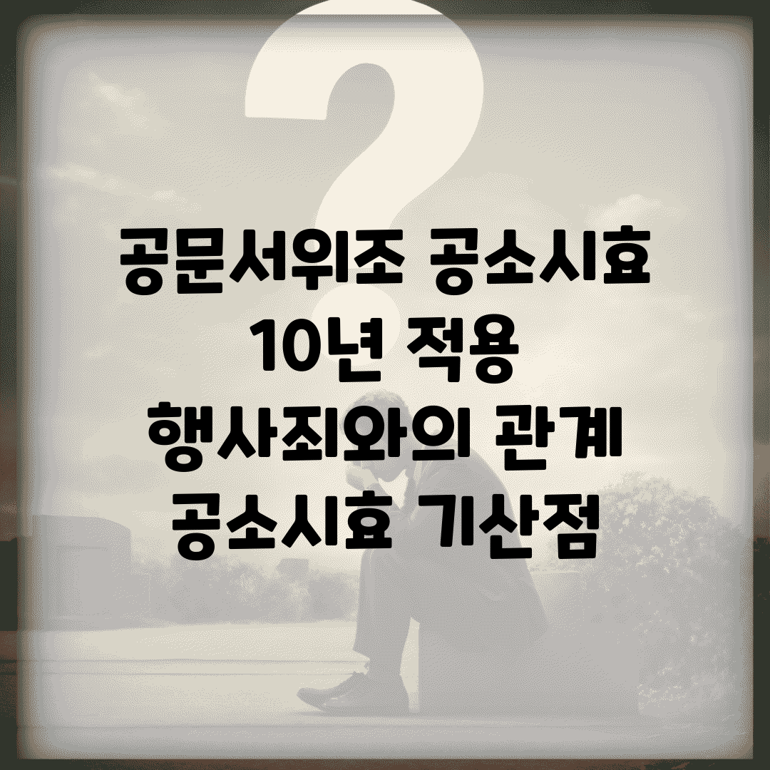 공문서위조 공소시효 10년 적용 | 행사죄와의 관계 | 공소시효 기산점