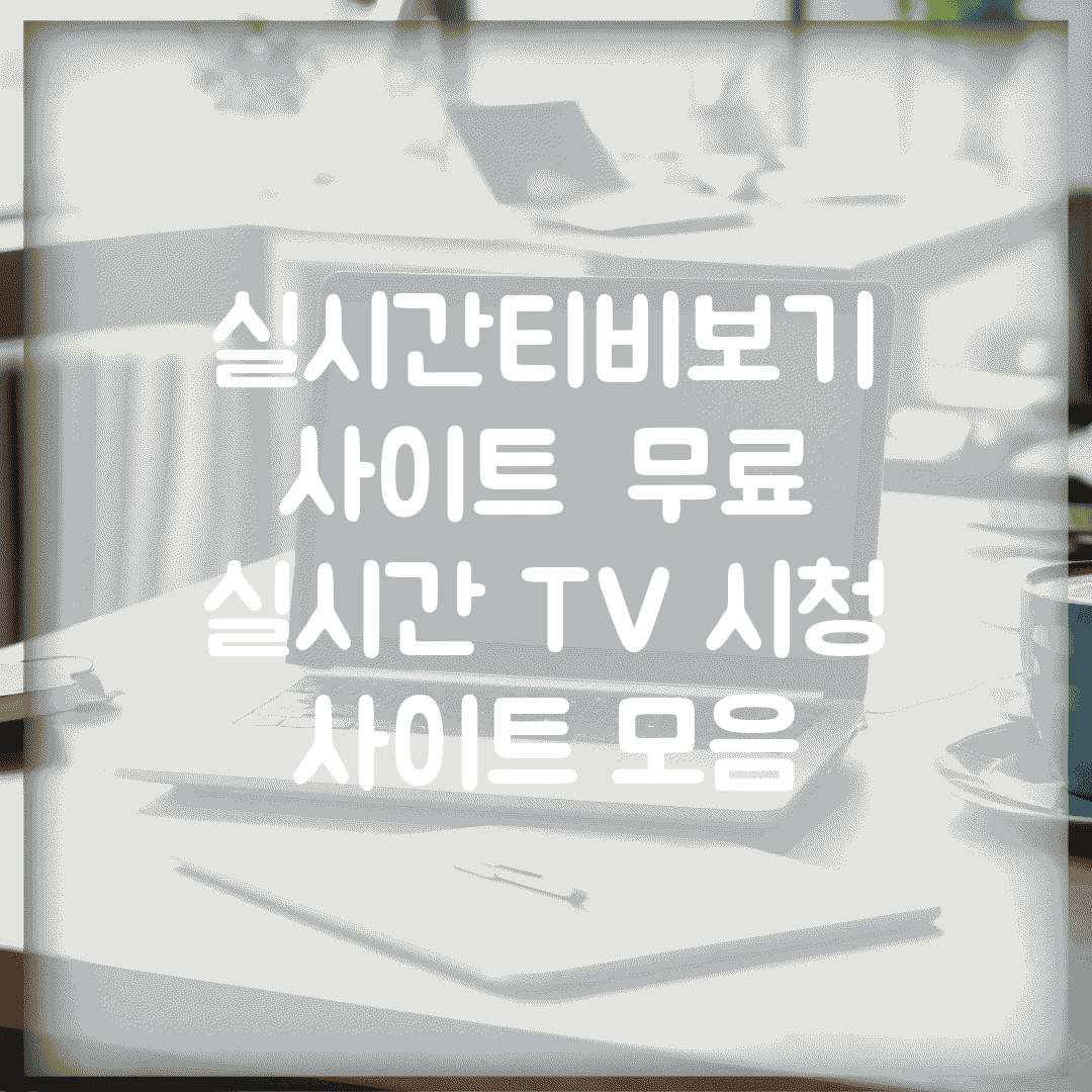 실시간티비보기 사이트 | 무료 실시간 TV 시청 사이트 모음
