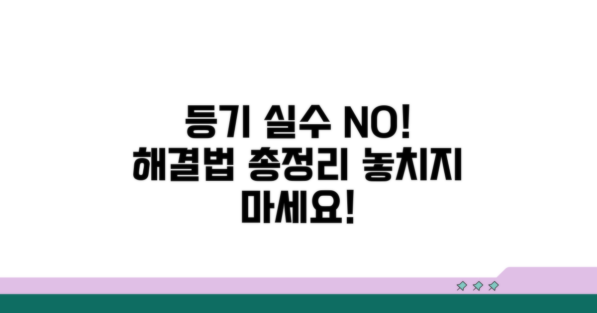 등기 신청 중 흔한 실수와 해결