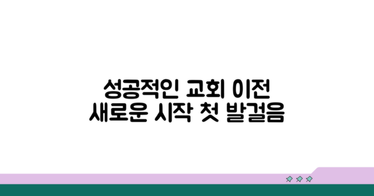 성공적인 교회 이전, 첫걸음