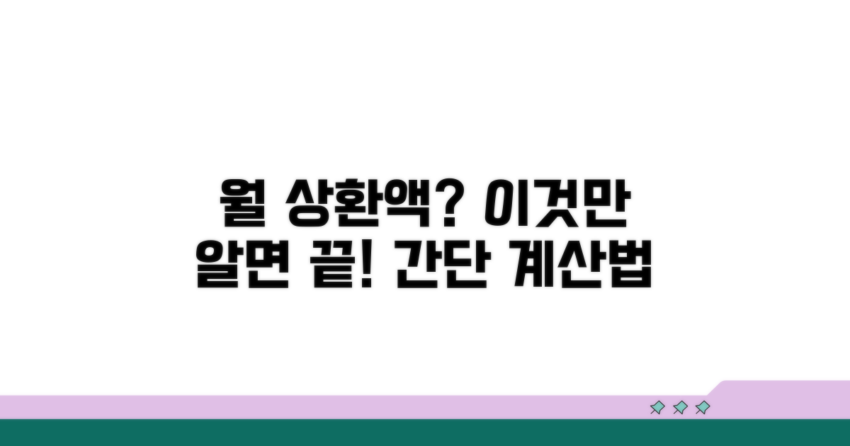 월 상환액, 어떻게 계산할까?