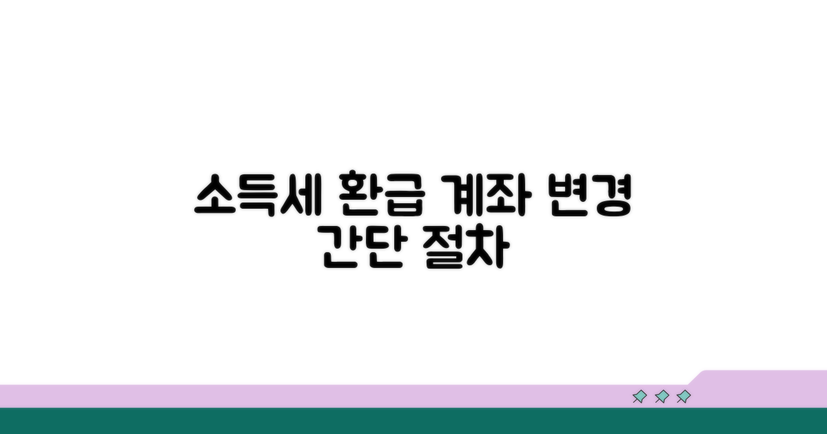 소득세 환급 계좌 변경 절차
