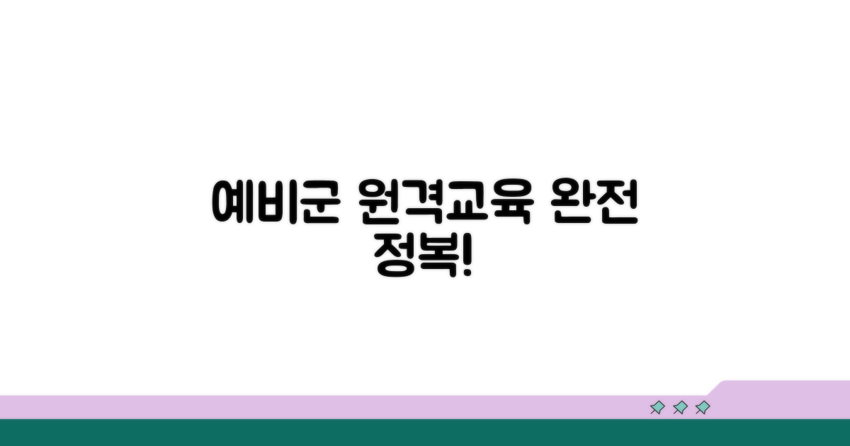 예비군 원격교육 완전 정복