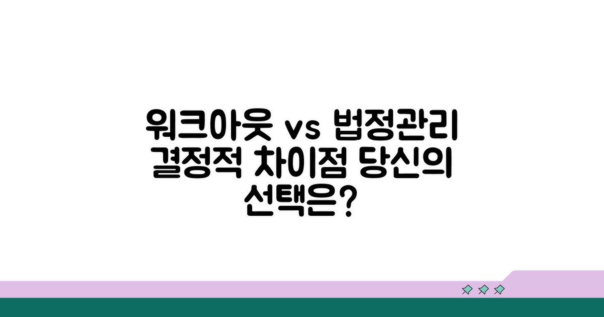 워크아웃과 법정관리 비교