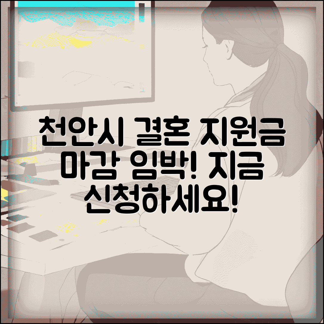 천안시 결혼지원금 신청 마감 임박 | 지금 바로 신청하세요
