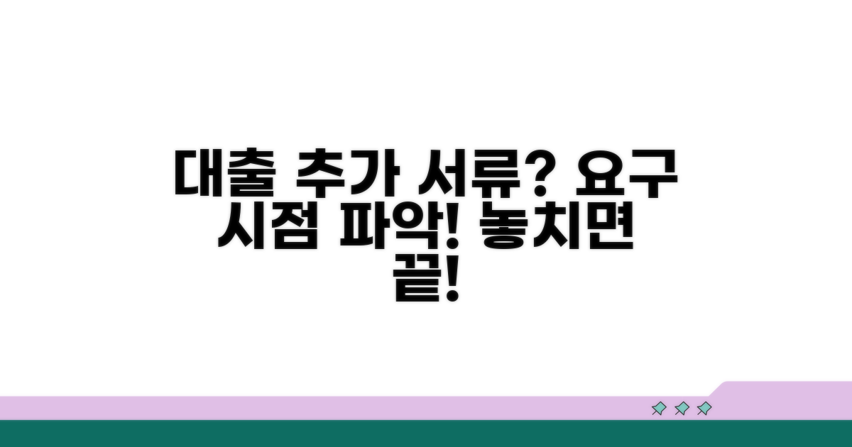 대출 심사, 추가 서류 요구 시점