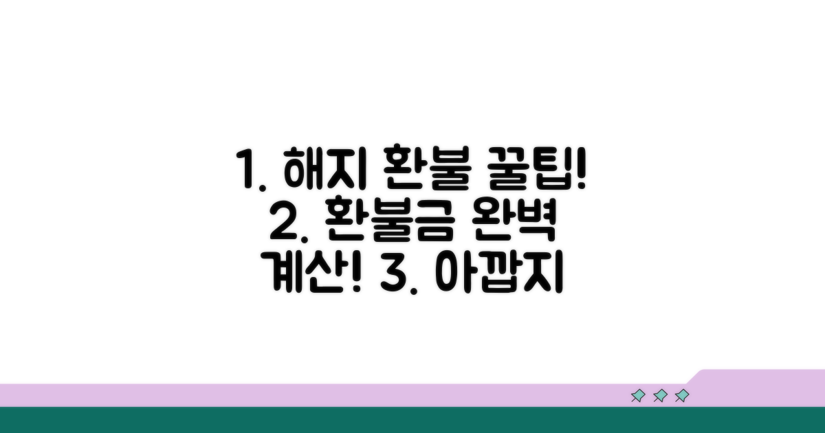 중도 해지 시 환불 금액 계산법