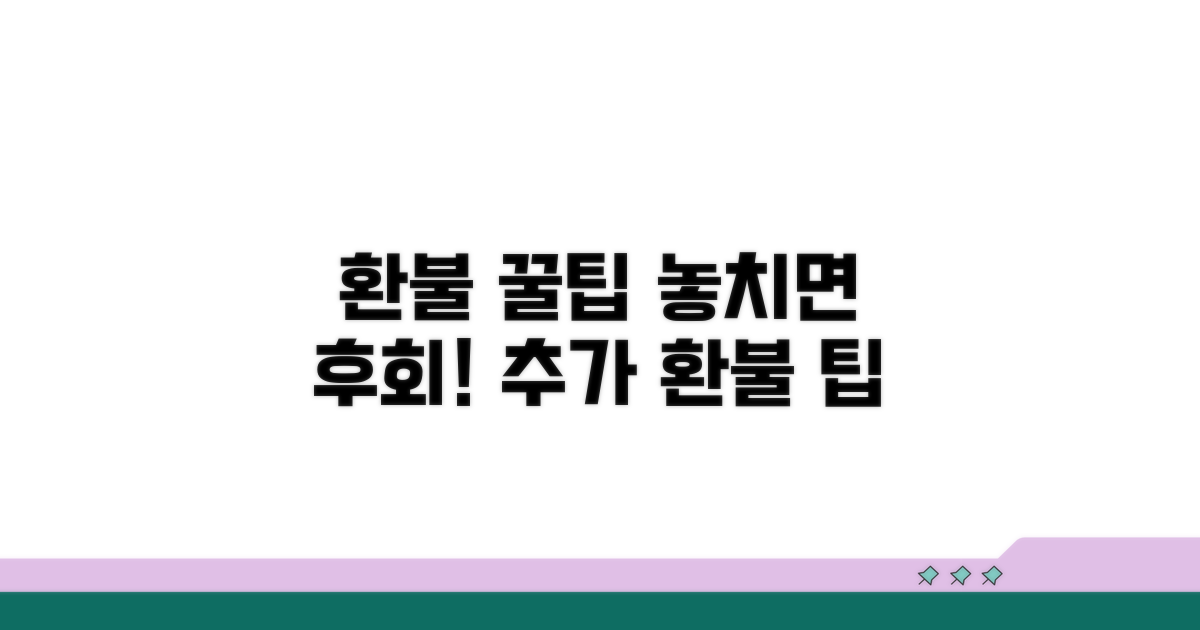환불 관련 추가 꿀팁 모음