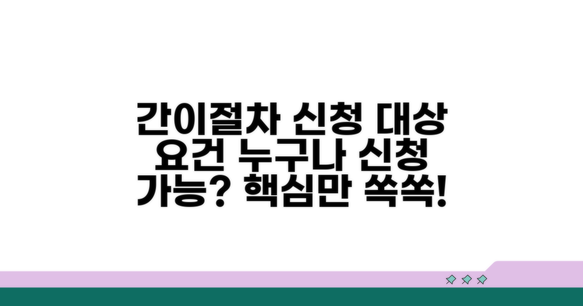 간이절차 신청 대상과 요건