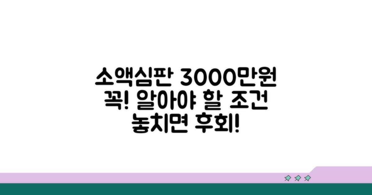 소액심판 3000만원 핵심 조건