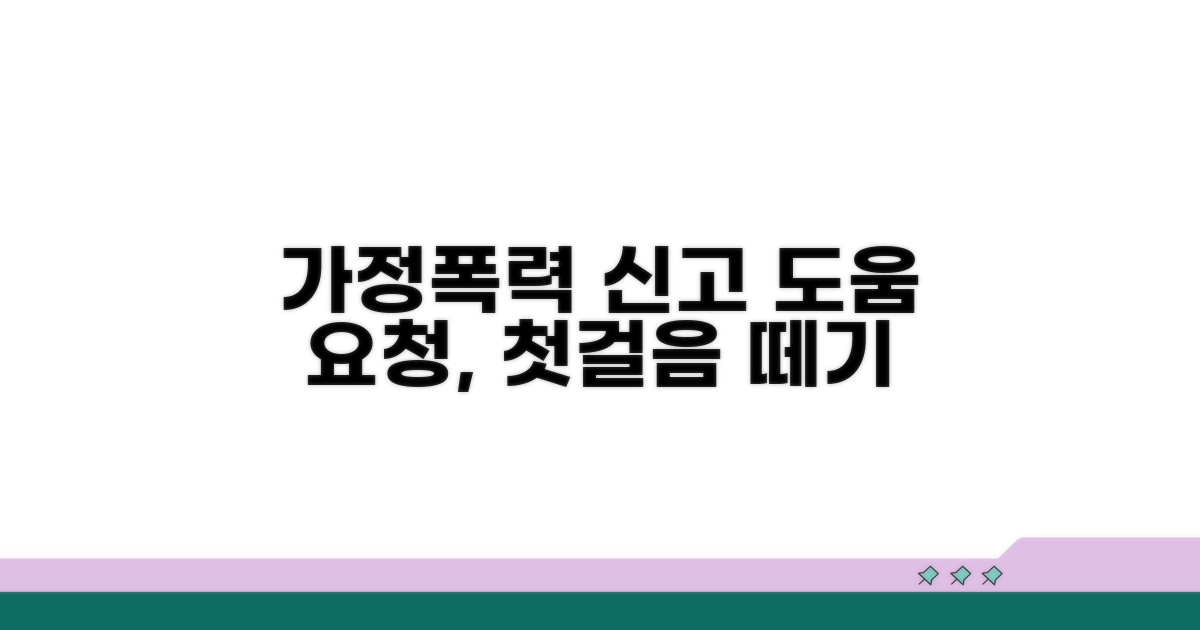 가정폭력 신고, 첫걸음 떼기