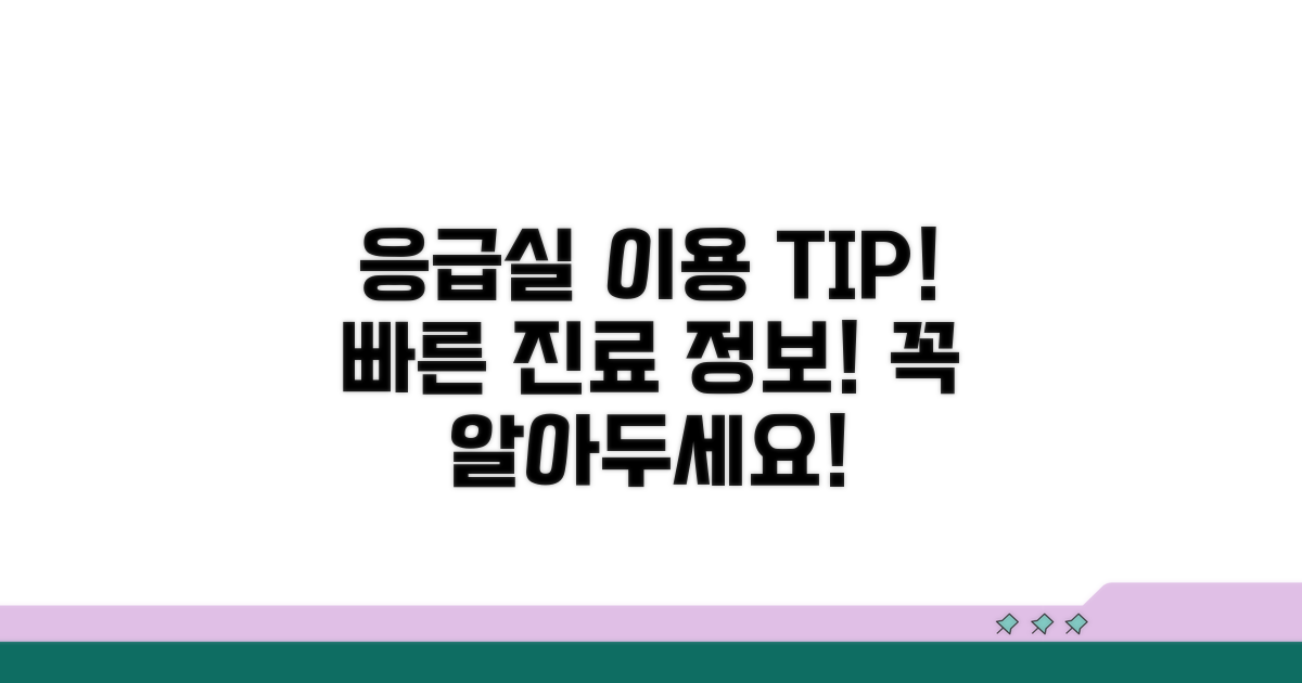 응급실 이용 방법과 진료 정보