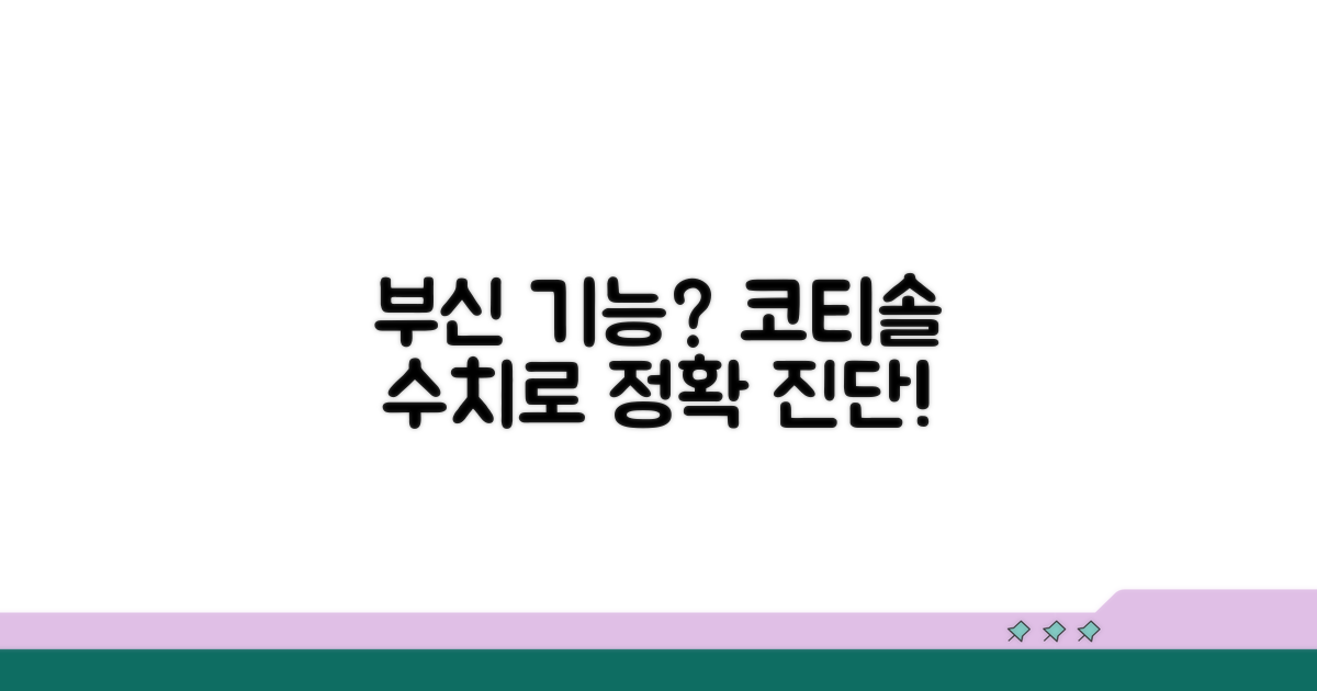 부신 기능, 코티솔 수치로 알아보기