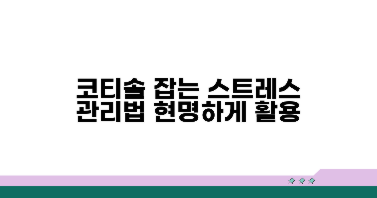 스트레스 관리, 코티솔 수치 활용법