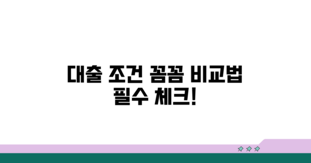 대출 조건과 비교 방법