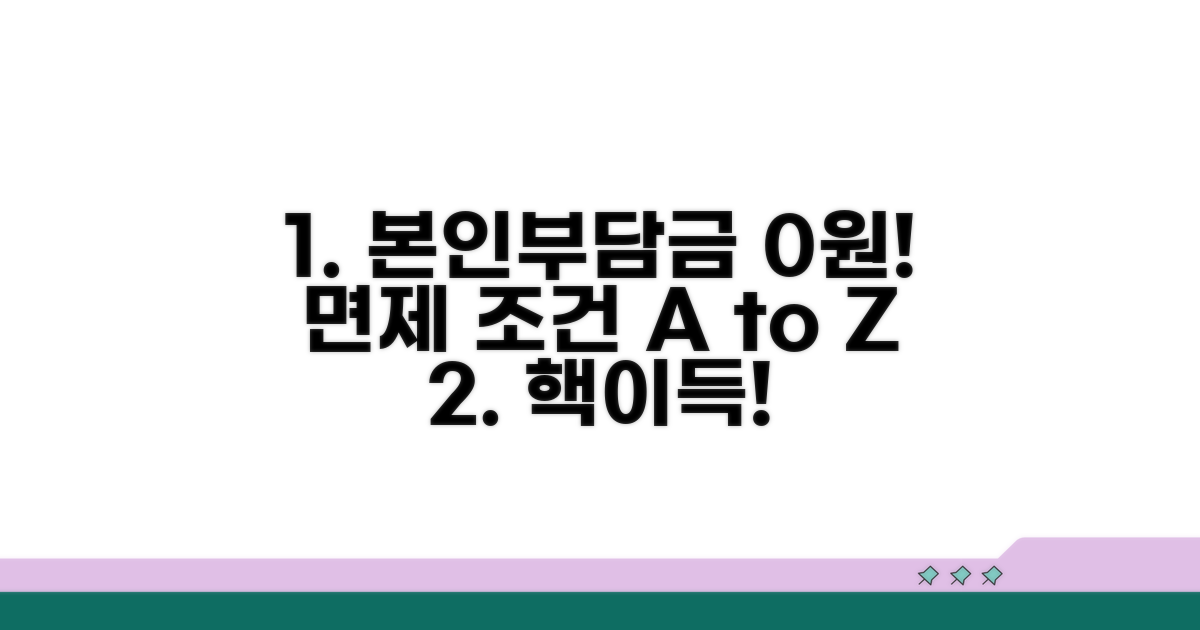 본인부담금 면제 조건 자세히 보기