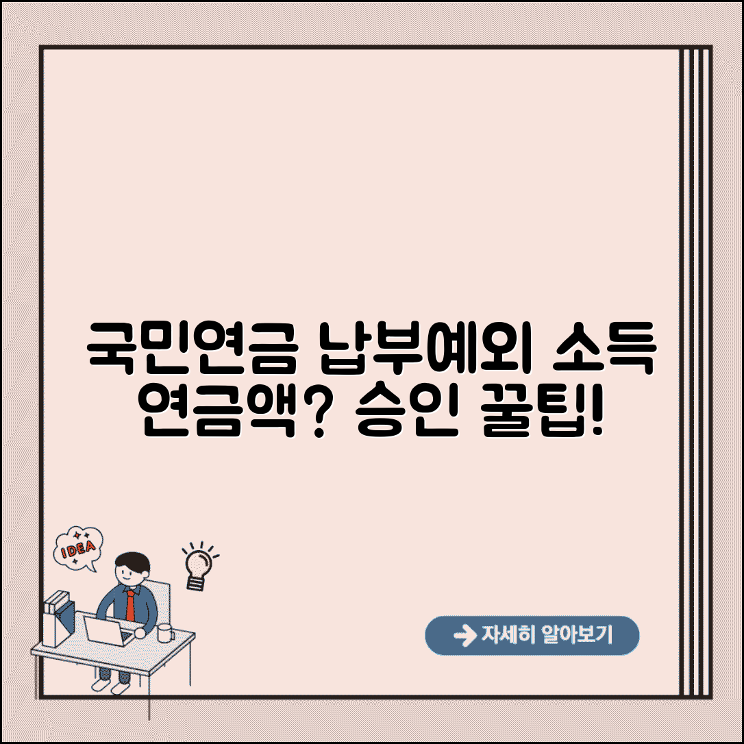 국민연금 납부예외 신청 | 소득 감소시 국민연금 납부예외 승인과 연금액 영향