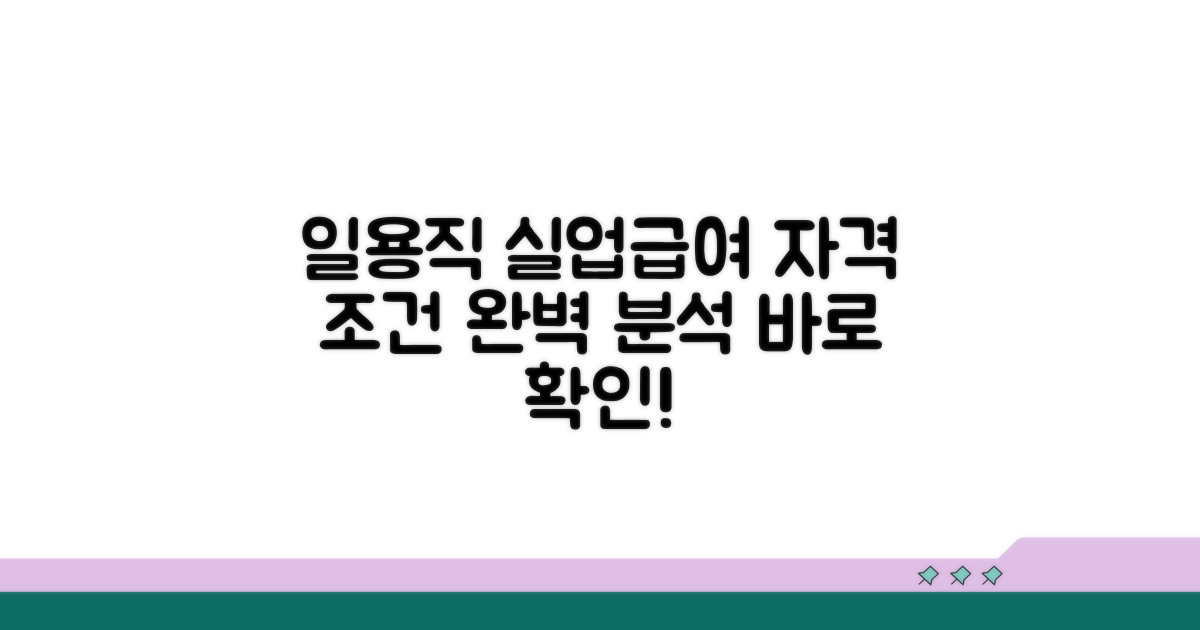 일용직 실업급여 자격 조건 완벽 분석