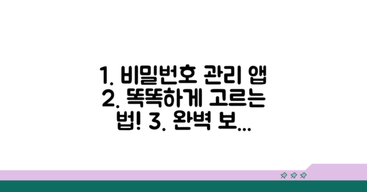 비밀번호 관리 앱 선택 가이드