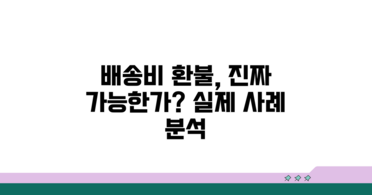 배송비 환불, 실제 사례 분석