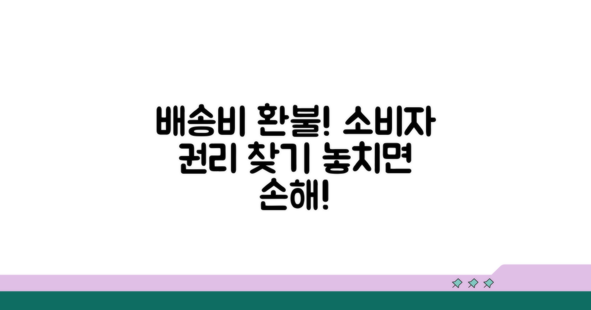 배송비 환불, 소비자 권리는?