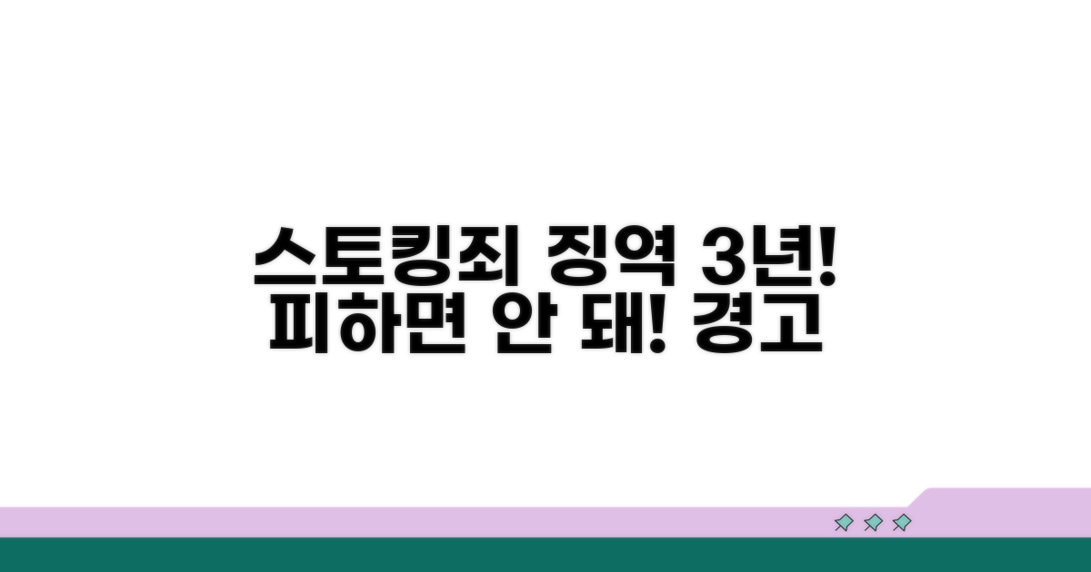 스토킹처벌법 위반 시 징역 3년까지