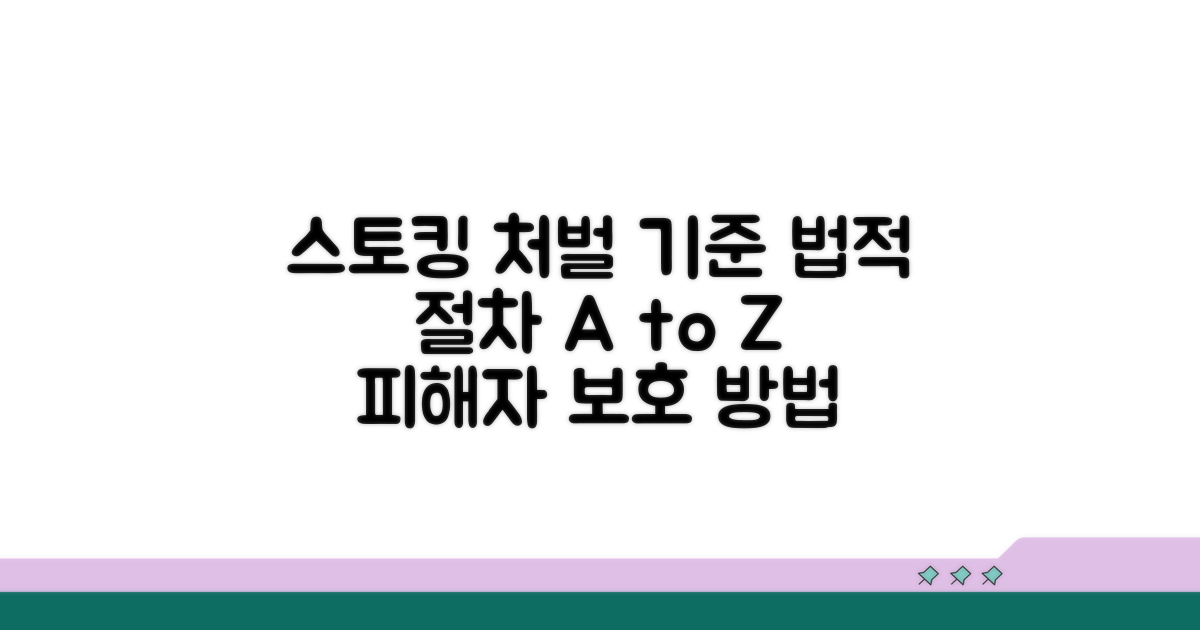 스토킹 처벌 기준과 법적 절차