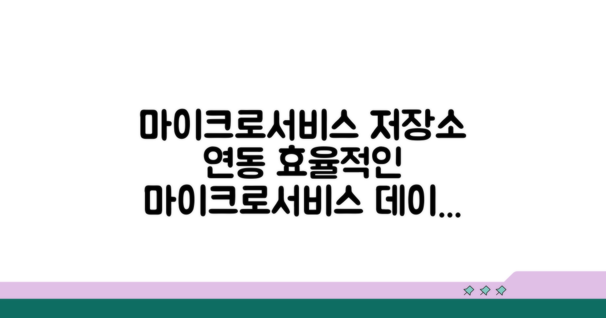 마이크로서비스 위한 저장소 연동