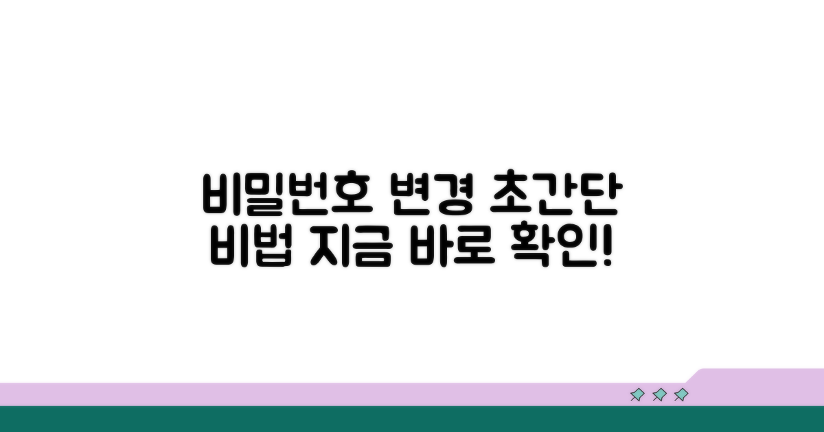 간단한 비밀번호 변경 방법 완벽 안내