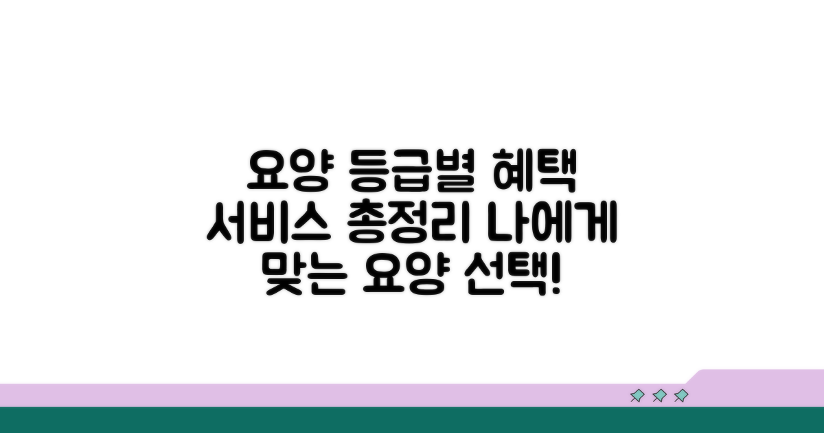 요양 등급별 혜택 및 서비스 비교