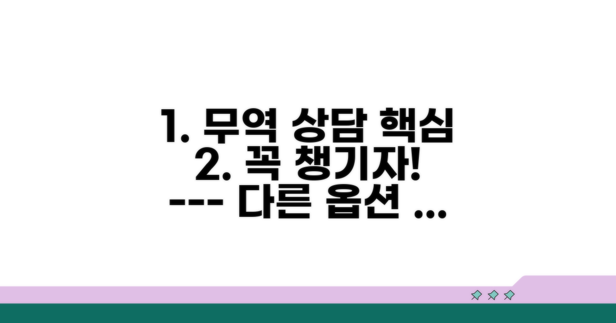 무역 상담, 놓치지 말아야 할 것