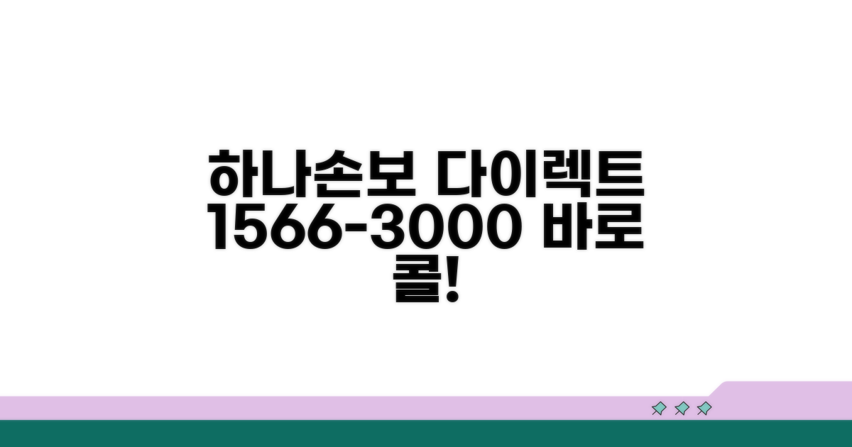 하나손해보험 다이렉트 전화번호 1566-3000