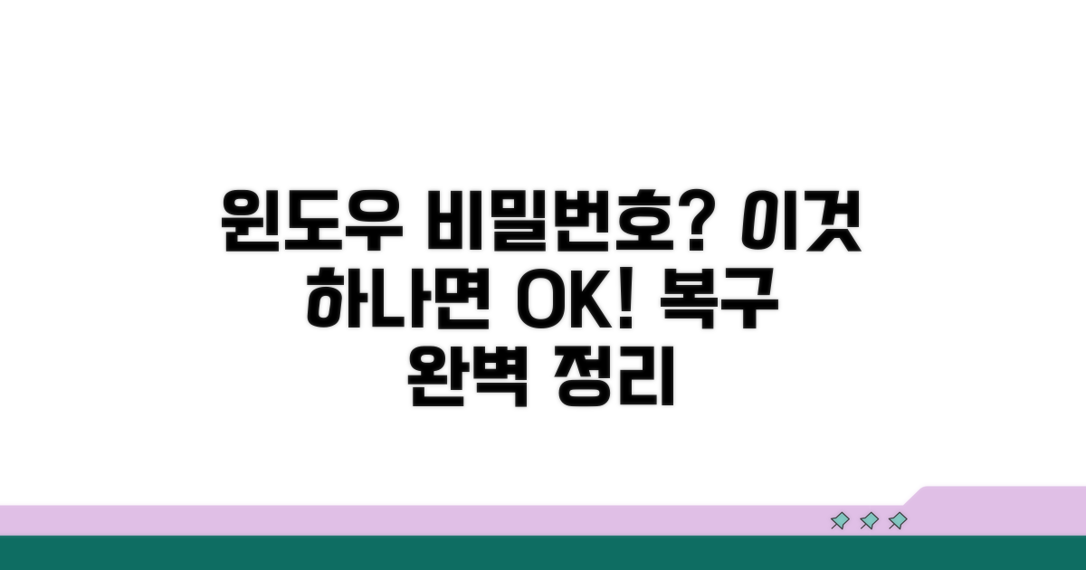 윈도우 비밀번호 분실 시 복구 방법