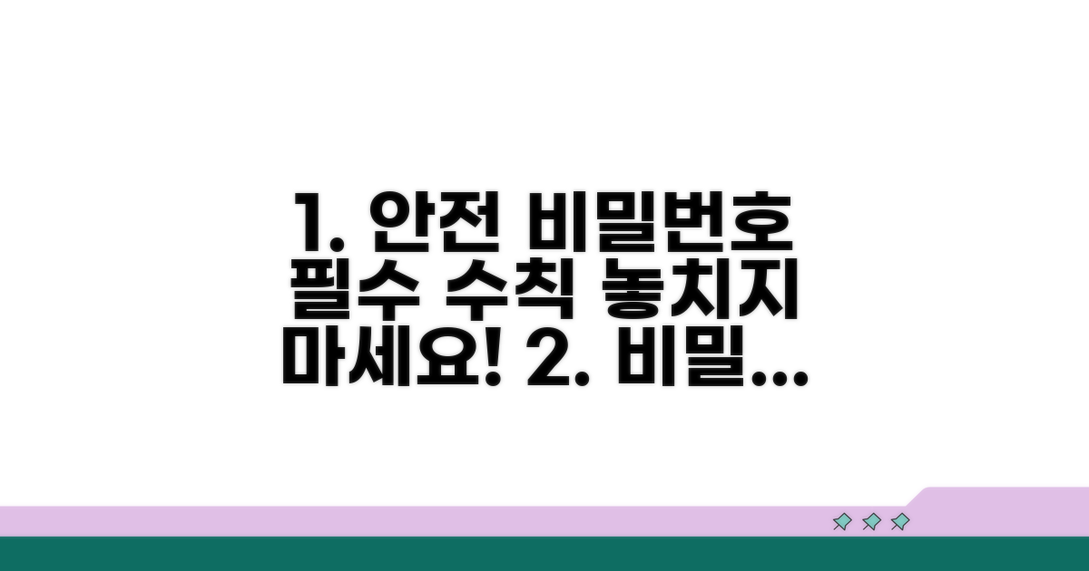 안전한 비밀번호 관리와 주의사항