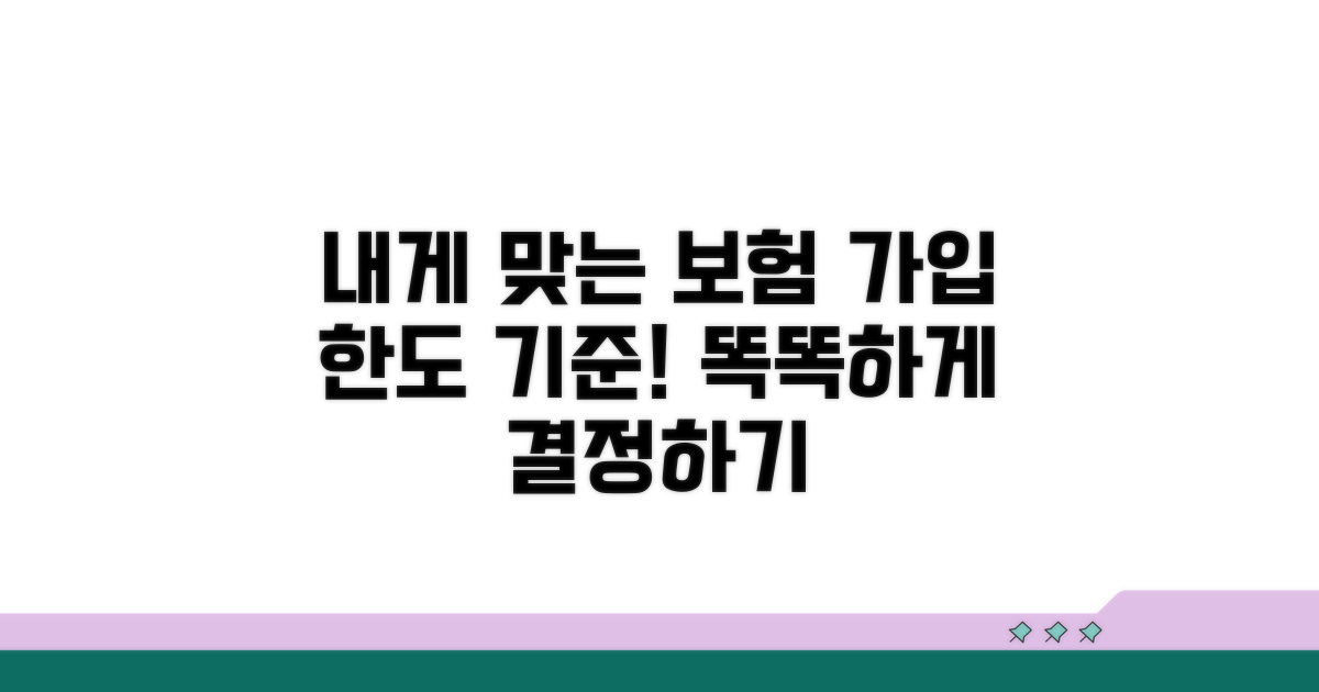 나에게 맞는 보험 가입 한도 선택 기준