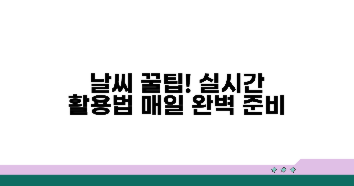 실시간 날씨 정보 활용 꿀팁